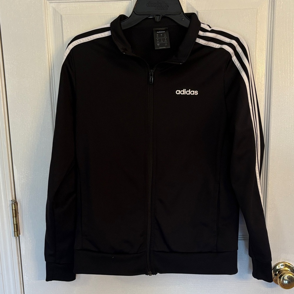 Adidas Black Jacket with White Accents